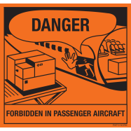DANGER. DO NOT LOAD IN PASSENGER AIRCRAFT - P12XX10