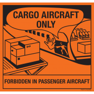 CARGO AIRCRAFT ONLY. FORBIDDEN IN PASSENGER AIRCRAFT - P12XX1E