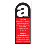 PIKT-O-NORM - ATTENTION, CONTIENT DE L'AMIANTE. WARNING, CONTAINS ASBESTOS, POLYPROP 80x200x1.5 MM