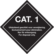 CAT.1. UITSLUITEND GESCHIKT VOOR VERWIJDERING. 4 TALEN: NL, F, D, GB - P26XX0A