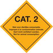 CAT.2. NIET VOOR DIERLIJKE CONSUMPTIE. 4 TALEN: NL, F, D, GB - P26XX0B