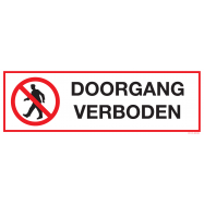 DOORGANG VERBODEN - P32XXD3