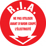 R.I.A. NE PAS UTILISER AVANT D'AVOIR COUPE D'ELECTRICITÉ - P3322B0