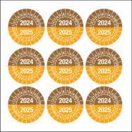 2024-2025, KEURINGSSTICKERS BRUIN-ORANJE, - P44XXA5