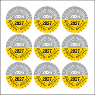 2026-2027, KEURINGSSTICKERS GRIJS-GEEL - P44XXA7