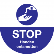 STOP. HANDEN ONTSMETTEN, ANTISLIP VLOERSTICKER - P61F301