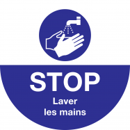 STOP. LAVEZ-VOUS LES MAINS, ANTISLIP VLOERSTICKER - P61F304