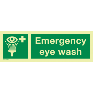 PIKT-O-NORM - EMERGENCY EYE WASH, FOTOLUMINESCEREND VINYL 300x100 MM IMO SIGNS