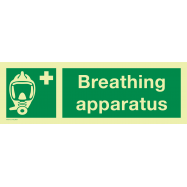 PIKT-O-NORM - BREATHING APPARATUS, FOTOLUMINESCEREND VINYL 300x100 MM IMO SIGNS