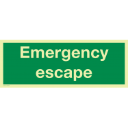 PIKT-O-NORM - EMERGENCY ESCAPE, FOTOLUMINESCEREND PVC 400x150 MM IMO SIGNS