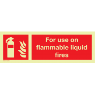 PIKT-O-NORM - FOR USE ON FLAMMABLE LIQUID FIRES, FOTOLUMINESCEREND PVC 300x100 MM IMO SIGNS
