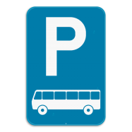 E9d stilstaan en parkeren borden: parkeren uitsluitend voor autocars - PKE9dREEKS