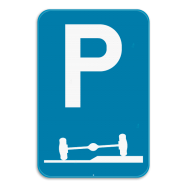 E9f stilstaan en parkeren borden: verplich parkeren deels op de berm of op het trottoir - PKE9fREEKS