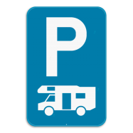 E9h stilstaan en parkeren borden: parkeren uitsluitend voor kampeerauto's - PKE9hREEKS