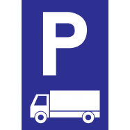 E9c stilstaan en parkeren borden: parkeren uitsluitend voor vrachtauto's - PKE9cREEKS