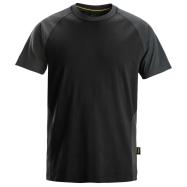 SNICKERS - 2550 T-shirt XS zwart/grijs 100%katoen 160gr.