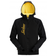 SNICKERS - 2888 ZIP hoodie logo XS zwart 60%katoen,40%polyester, 400gr