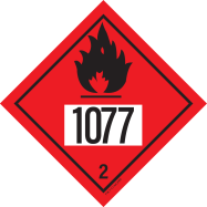 PIKT-O-NORM - IMO 2.1. BRANDBARE GASSEN MET UN 1077 VLAK, VINYL 100x100 MM