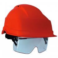 AUBOUEIX - F13 Iris+uitklapb.bril rood helm zonder ventilatie
