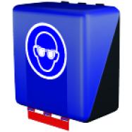 Gebra - MIDI OPBERGDOOS SECUBOX VOOR PBM's MET PICTOGRAM VEILIGHEIDSBRIL VERPLICHT, BLAUW, 236x225x125 MM ISO 7010