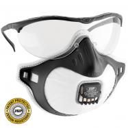 J.S.P. - Filterspec+lunettes+3X P2 masque anti-poussière, noir