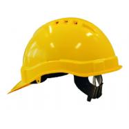 M SAFE - F11 helm MH6000 geel gevent. 6-punts plastic binnenwerk
