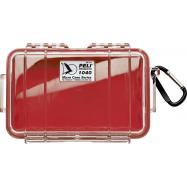 PELI™ - 1040 Micro Case rood/transp. binnenmaat:16.5x9.8x4.4cm