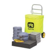 PIG® Anti-Spill Kit op wielen – Universeel: olie, water, koelvloeistoffen en oplosmiddelen. - S1072KITE2