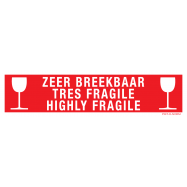 ZEER BREEKBAAR. TRES FRAGILE. HIGHLY FRAGILE, VINYL 200x50 MM - 0