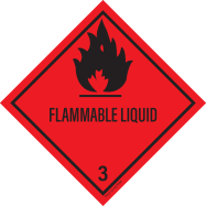 FLAMMABLE LIQUID, ADR KLASSE 3 - P12XX1B