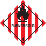 FLAMMABLE SOLID. ADR KLASSE 4.1 - P12XX32