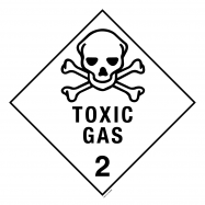 PIKT-O-NORM - TOXIC GAS. ADR KLASSE 2, VINYL 300x300 MM