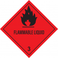 PIKT-O-NORM - FLAMMABLE LIQUID. ADR KLASSE 3, VINYL 300x300 MM