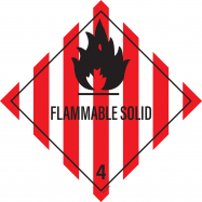 PIKT-O-NORM - FLAMMABLE SOLID. ADR KLASSE 4.1, VINYL 300x300 MM