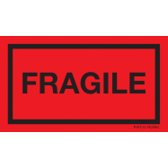 FRAGILE, VINYL ROOD 105x60 MM - 0