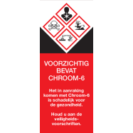 PIKT-O-NORM - VOORZICHTIG. BEVAT CHROOM-6, VINYL 40x100 MM