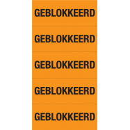 GEBLOKKEERD, ORANJE VINYL 50x20 MM, 5/VEL - 0