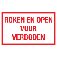 PIKT-O-NORM - ROKEN EN OPEN VUUR VERBODEN, SIGNICOLOR 400x250x1.5 MM