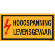 PIKT-O-NORM - HOOGSPANNING LEVENSGEVAAR, VINYL 200x100 MM