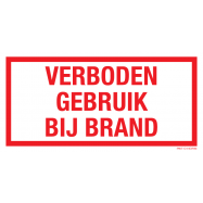 VERBODEN GEBRUIK BIJ BRAND - P17XX54