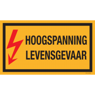 PIKT-O-NORM - HOOGSPANNING LEVENSGEVAAR, VINYL 350x200 MM