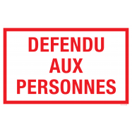 DEFENDU AUX PERSONNES - P17XX08