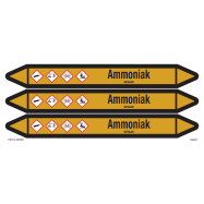 PIKT-O-NORM - AMMONIAK, LEIDINGMERKER, GREENLINE VINYL, GELAMINEERD, 250x26 MM, 3/VEL