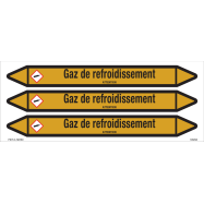 PIKT-O-NORM - GAZ DE REFROIDISSEMENT, LEIDINGMERKER, GREENLINE VINYL, GELAMINEERD, 250x26 MM, 3/VEL