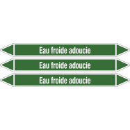 PIKT-O-NORM - EAU FROIDE ADOUCIE, LEIDINGMERKER, GREENLINE VINYL, GELAMINEERD, 250x26 MM, 3/VEL