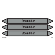 PIKT-O-NORM - STOOM 8 BAR, LEIDINGMERKER, GREENLINE VINYL, GELAMINEERD, 250x26 MM, 3/VEL