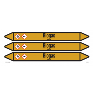 PIKT-O-NORM - BIOGAS, LEIDINGMERKER, GREENLINE VINYL, GELAMINEERD, 355x37 MM, 3/VEL