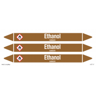 PIKT-O-NORM - ETHANOL, LEIDINGMERKER, GREENLINE VINYL, GELAMINEERD, 355x37 MM, 3/VEL