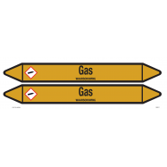 PIKT-O-NORM - GAS, LEIDINGMERKER, GREENLINE VINYL, GELAMINEERD, 450x52 MM, 2/VEL