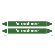 PIKT-O-NORM - EAU CHAUDE RETOUR, LEIDINGMERKER, GREENLINE VINYL, GELAMINEERD, 450x52 MM, 2/VEL